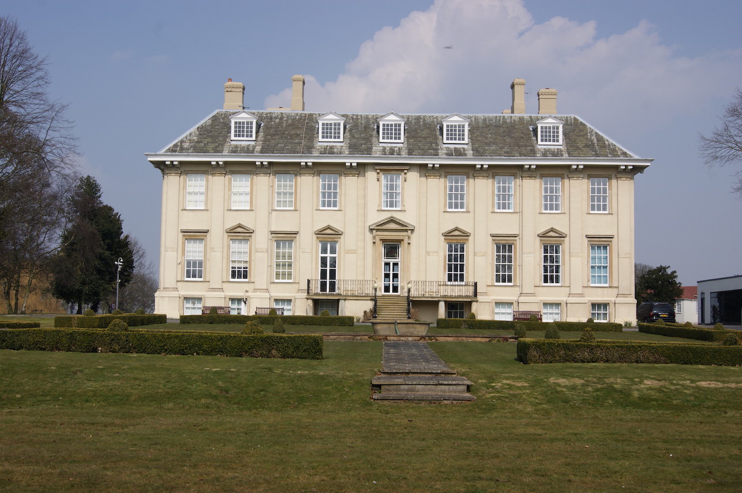 external view of the cowick hall