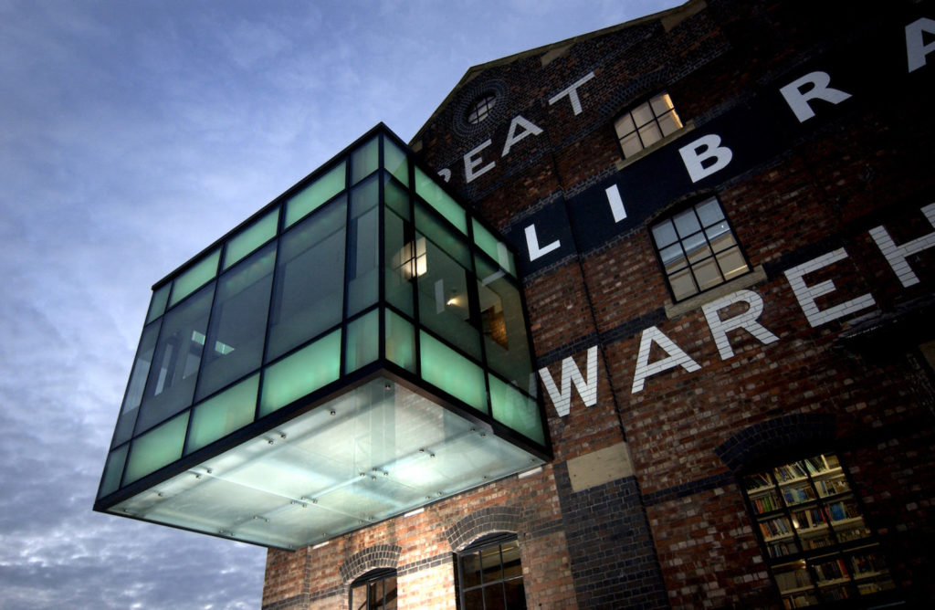 external facade of the great central warehouse library
